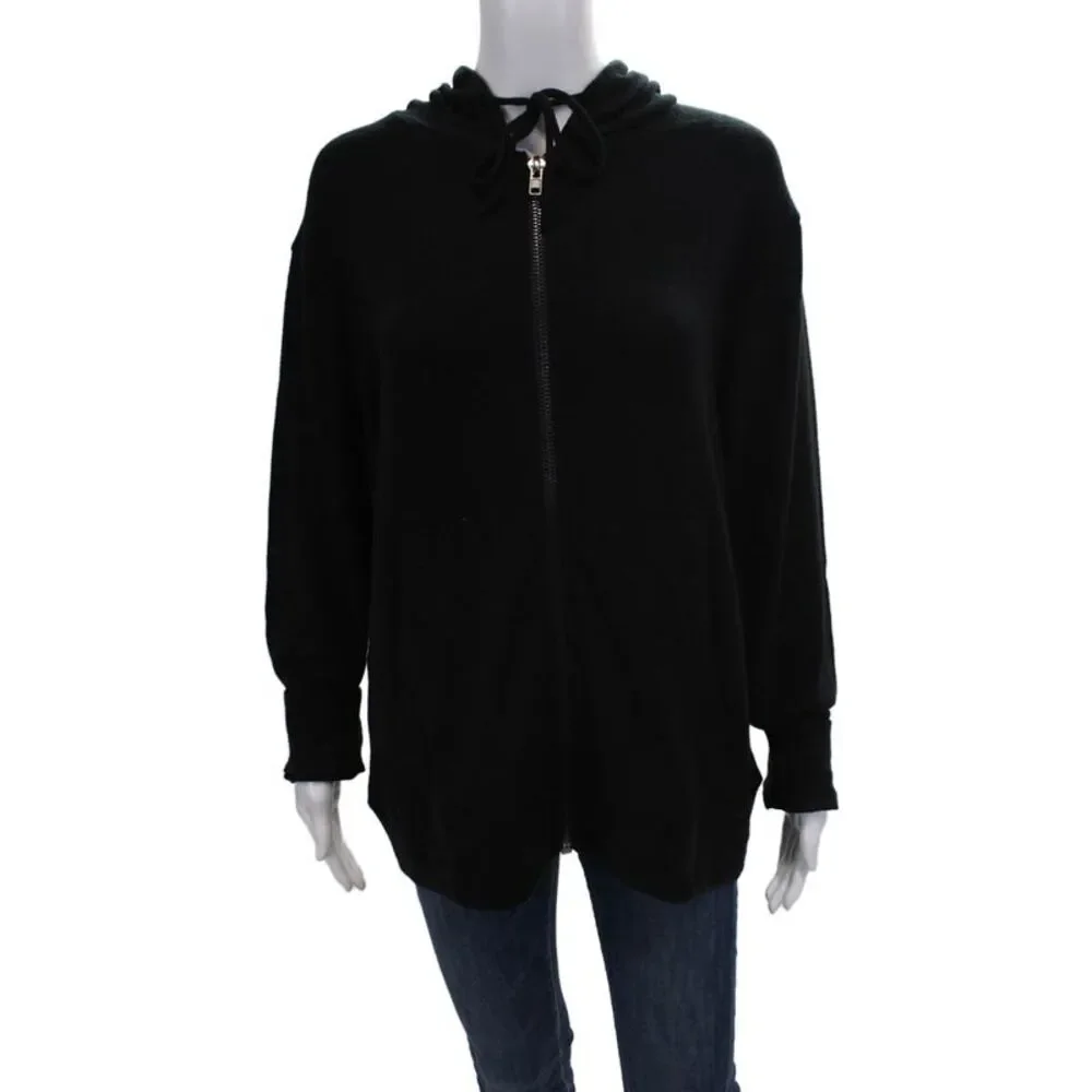 Chaser Womens Long Sleeve Full Zip Hooded Jacket Black Size M